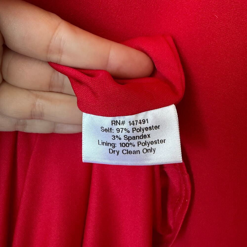 Katie May Mary Kate Red Strapless Cowl Back Gown Size 10 - Picture 6 of 7
